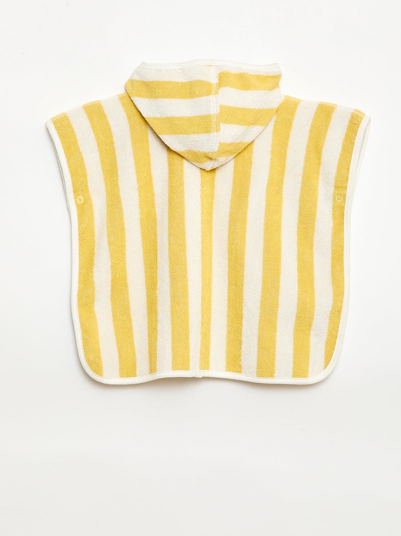 Poncho da bagno reversibile in spugna Giallo - Kiabi