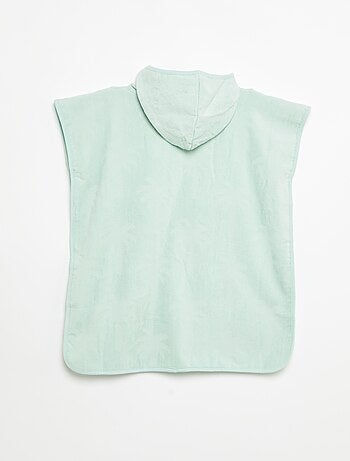 Poncho da bagno tinta unita con cappuccio