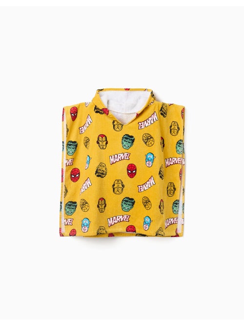 Poncho da spiaggia con cappuccio in cotone con motivo marvel - Kiabi