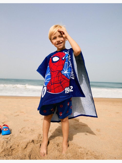 Poncho da spiaggia con cappuccio in cotone con spider-man - Kiabi