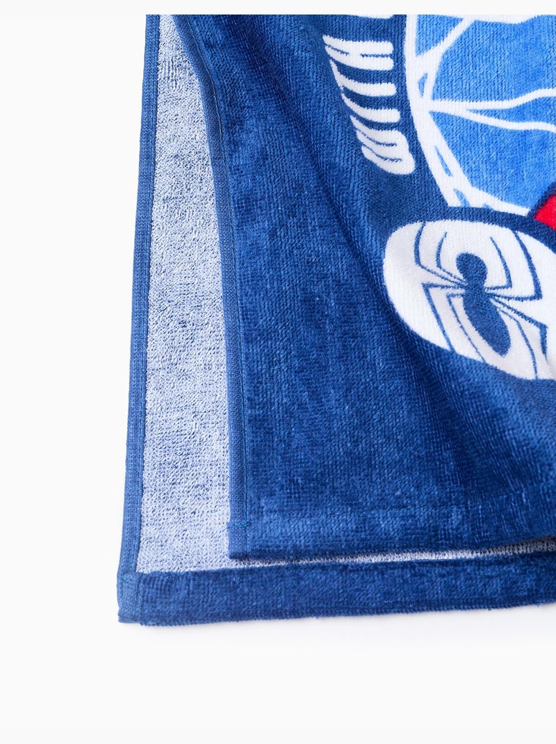Poncho da spiaggia con cappuccio in cotone con spider-man Blu scuro - Kiabi
