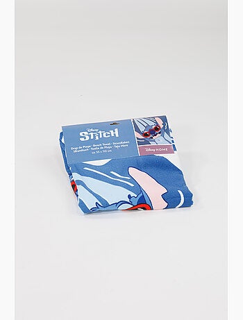 Poncho da Spiaggia Disney Stitch 55x110cm – Surf Onde Blu – Cappuccio – 100% Poliestere – Licenza Uf