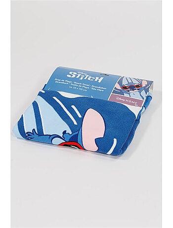 Poncho da Spiaggia Disney Stitch 55x110cm – Surf Onde Blu – Cappuccio – 100% Poliestere – Licenza Uf