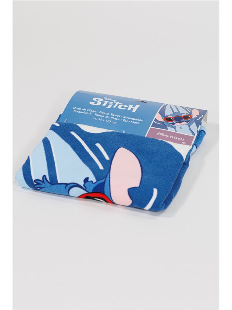 Poncho da Spiaggia Disney Stitch 55x110cm – Surf Onde Blu – Cappuccio – 100% Poliestere – Licenza Uf Nero Blu - Kiabi