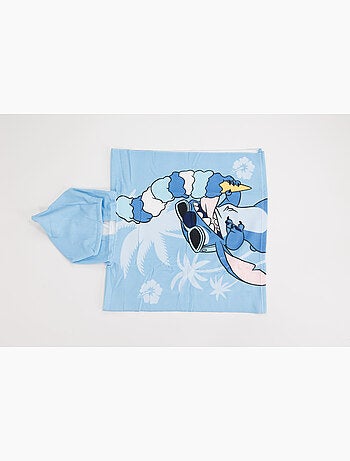 Poncho da Spiaggia Disney Stitch Gelato 55x110cm – Azzurro Ibisco – Cappuccio – 100% Poliestere – Li