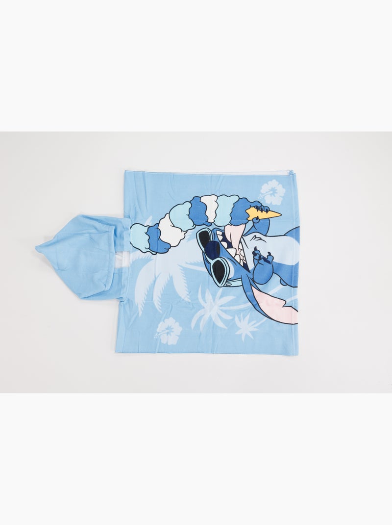 Poncho da Spiaggia Disney Stitch Gelato 55x110cm – Azzurro Ibisco – Cappuccio – 100% Poliestere – Li Nero Blu cielo - Kiabi