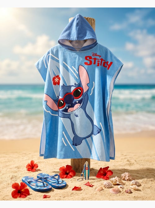 Poncho da Spiaggia Disney Stitch Surf 55x110cm – Onde Blu Ibisco Rosso – Cappuccio – 100% Poliestere - Kiabi Poncho da Spiaggia Disney Stitch Surf 55x110cm – Onde Blu Ibisco Rosso – Cappuccio – 100% Poliestere - Kiabi