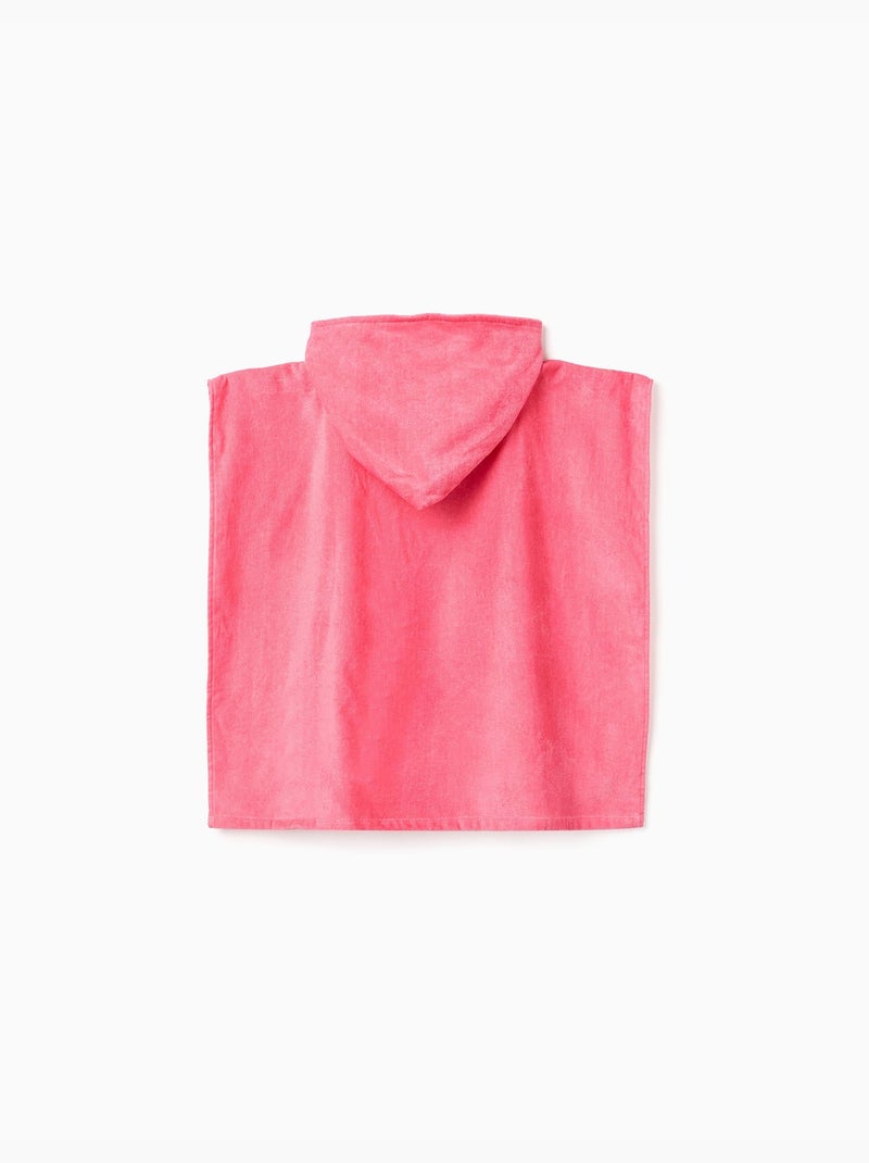 Poncho da spiaggia in cotone con cappuccio e stampa Stitch Rosa - Kiabi