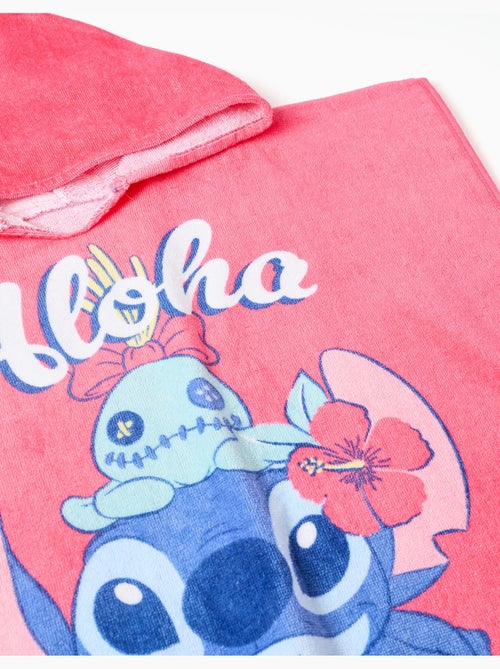 Poncho da spiaggia in cotone con cappuccio e stampa Stitch - Kiabi