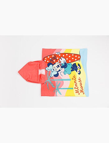 Poncho da Spiaggia Minnie Mouse Disney 55x110cm – Surf Tropicale – Cappuccio – 100% Poliestere – Lic