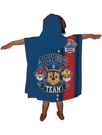 Poncho da Spiaggia PAW Patrol 50x110cm – Squadra Completa Here to Help – Cappuccio – 100% Poliestere
