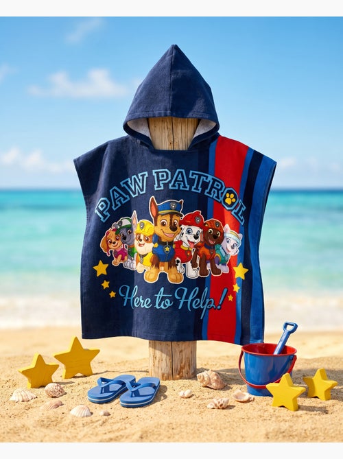 Poncho da Spiaggia PAW Patrol 50x110cm – Squadra Completa Here to Help – Cappuccio – 100% Poliestere - Kiabi