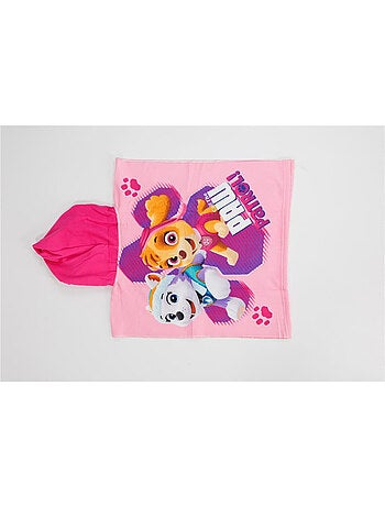 Poncho da Spiaggia PAW Patrol Skye Everest 55x110cm – Rosa Fucsia – Cappuccio Appuntito – 100% Polie