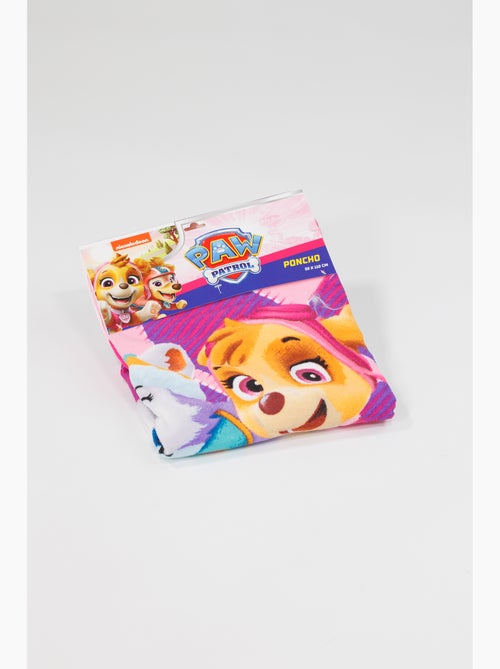 Poncho da Spiaggia PAW Patrol Skye Everest 55x110cm – Rosa Fucsia – Cappuccio Appuntito – 100% Polie - Kiabi