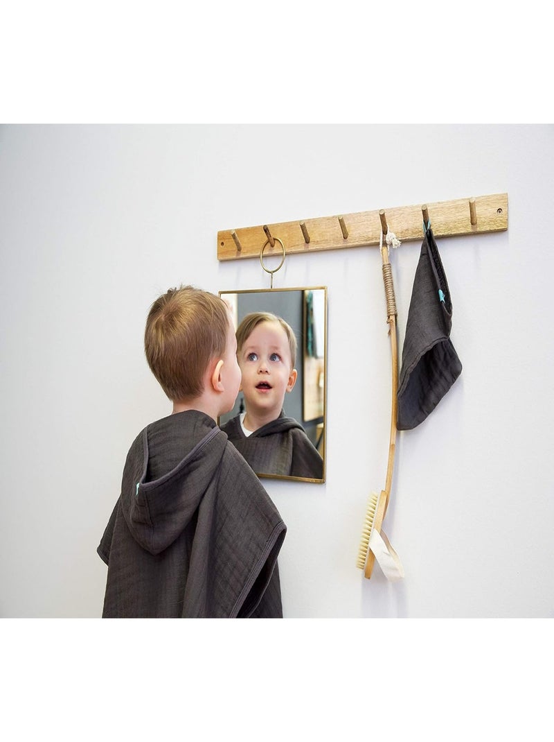 Poncho Enfant in garza di cotone PROMO LINGE Grigio antracite - Kiabi