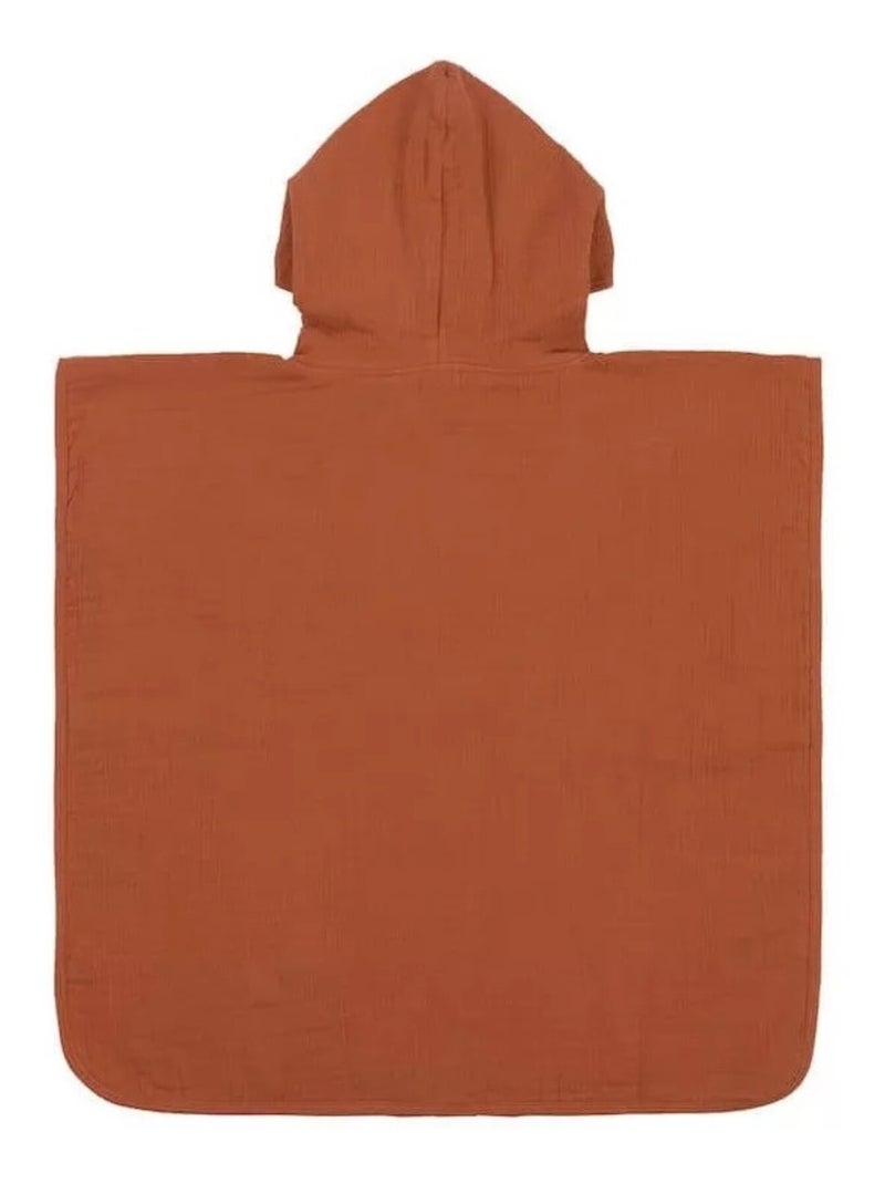 Poncho Enfant in garza di cotone PROMO LINGE Terracotta - Kiabi