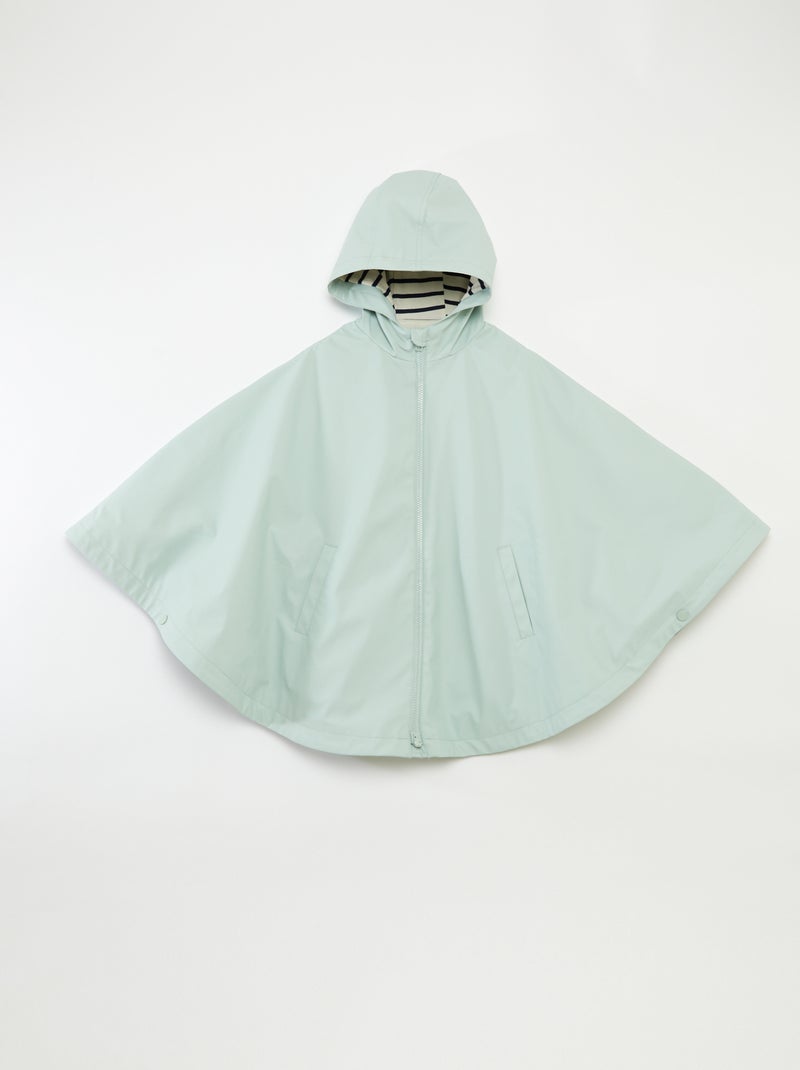 Poncho in materiale gommato con cappuccio - collezione facile da indossare VERDE - Kiabi