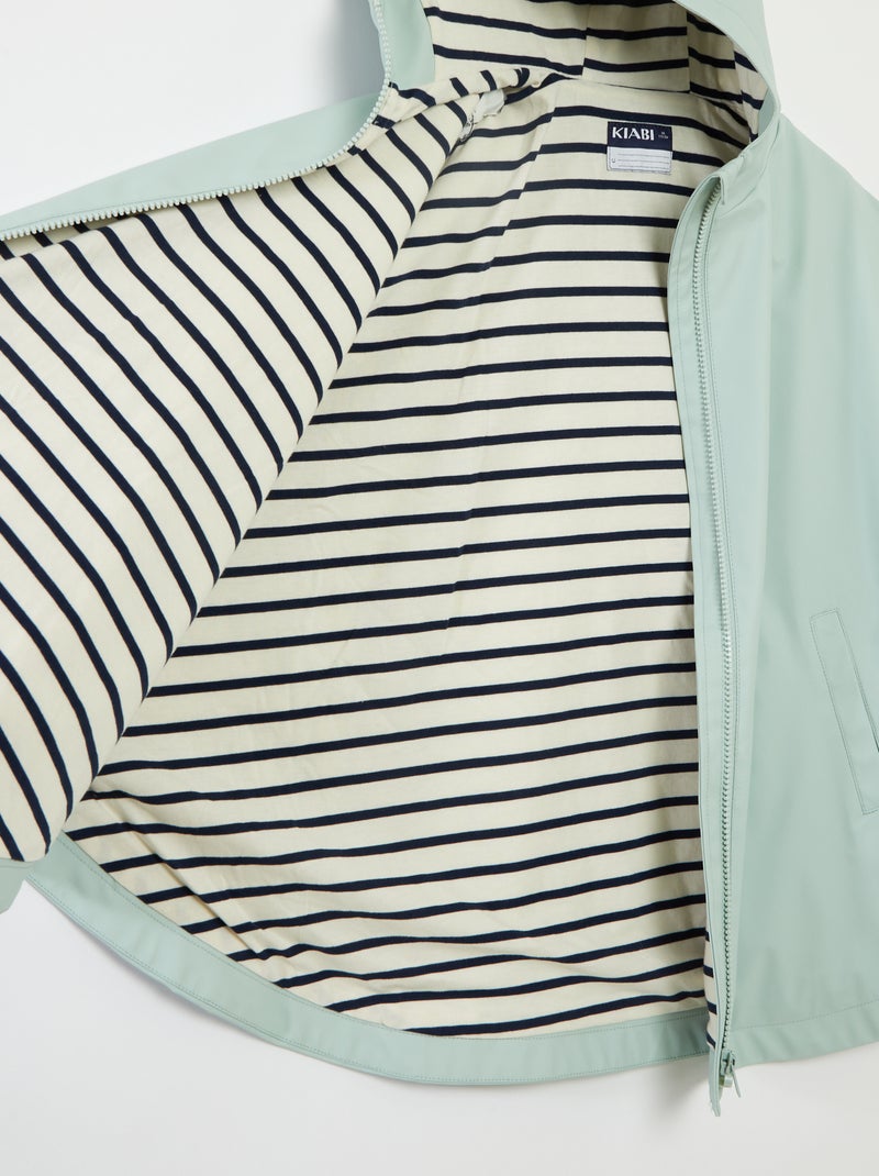 Poncho in materiale gommato con cappuccio - collezione facile da indossare VERDE - Kiabi