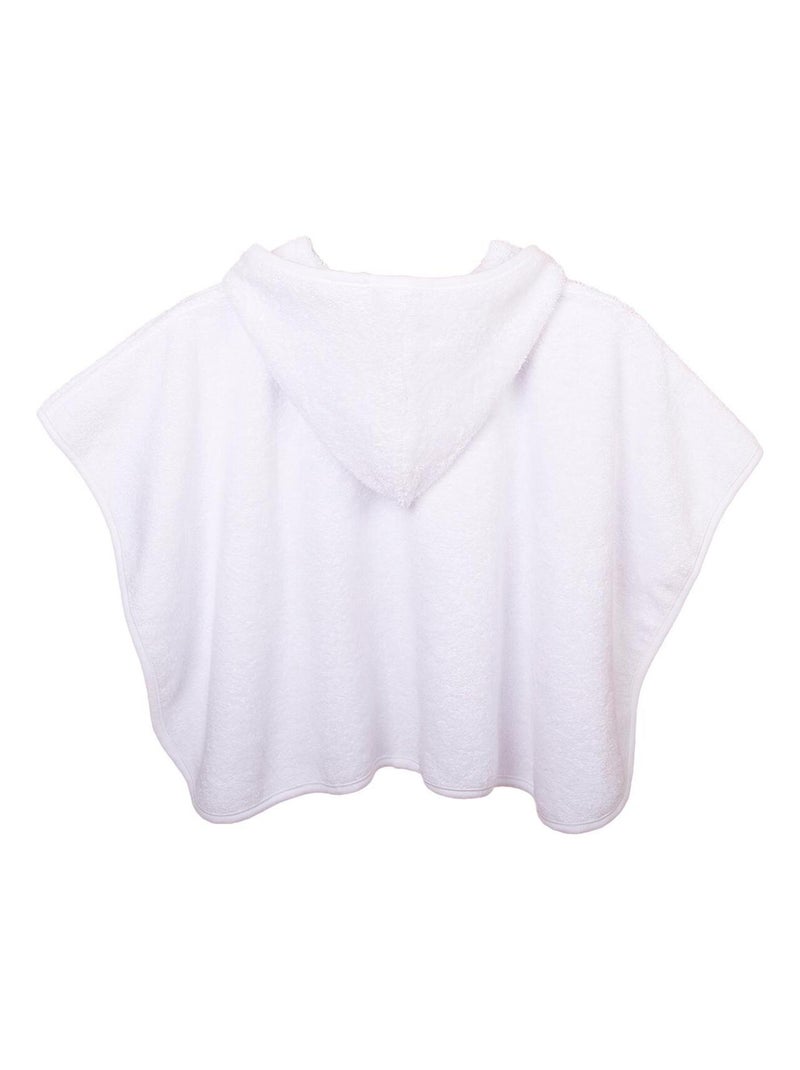Poncho in spugna 0-2 anni in cotone biologico Bianco - Kiabi