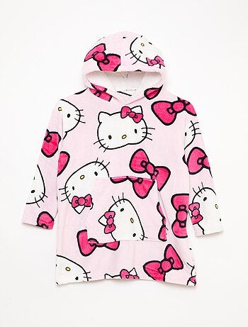 Poncho plaid con cappuccio in pile per bambini 'Minnie'