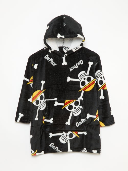 Poncho plaid con cappuccio in pile per bambini 'One Piece' - Kiabi Poncho plaid con cappuccio in pile per bambini 'One Piece' - Kiabi