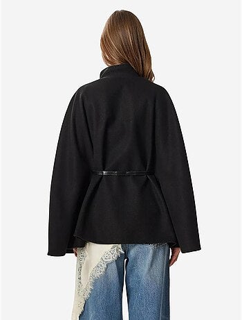 Poncho testurizzato con cintura istanbul