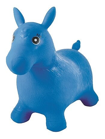 Poney gonfiabile con tuta di peluche
