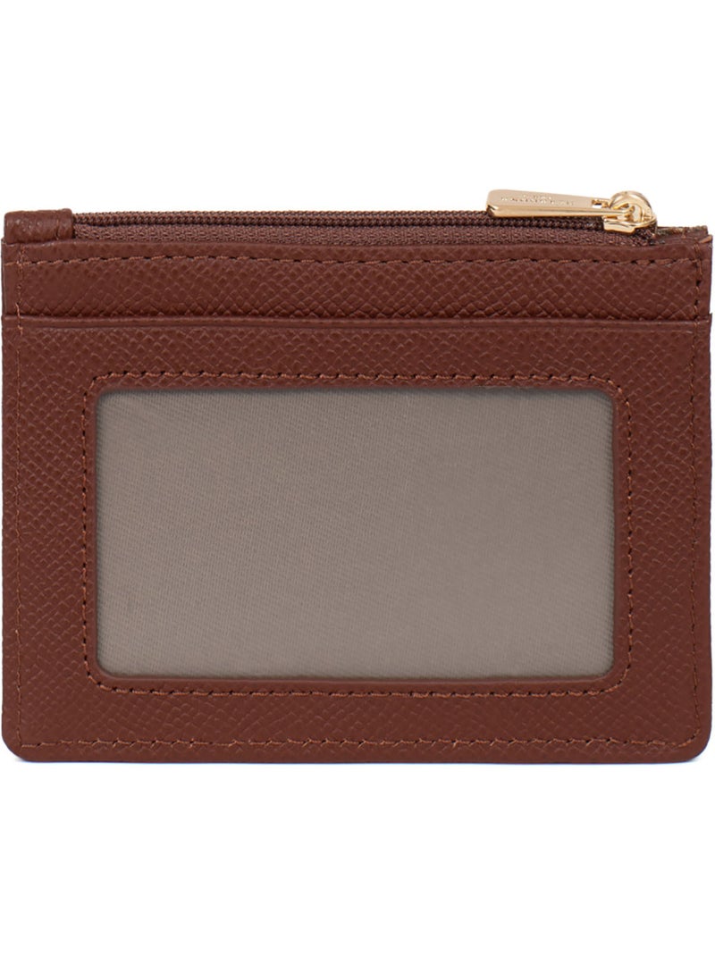 Porta-carte - 1 volet - Pelle AUDE Marrone - Kiabi