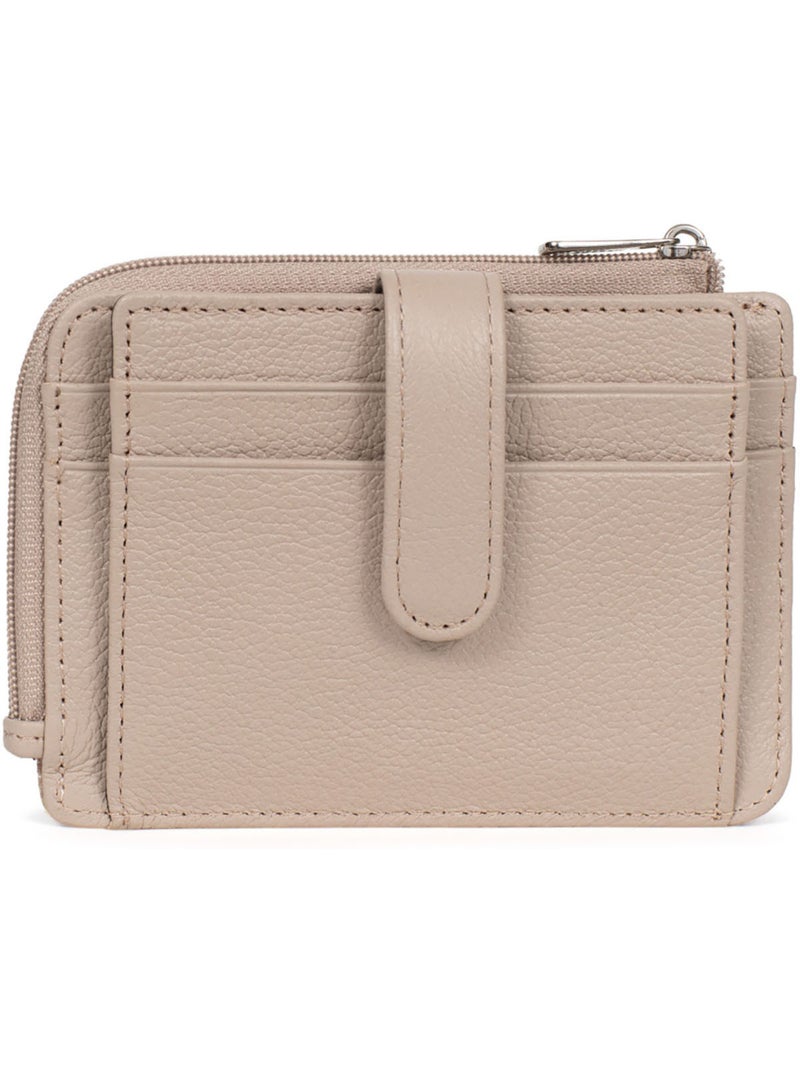 Porta-carte - 1 volet - pelle confort hexagona Beige - Kiabi