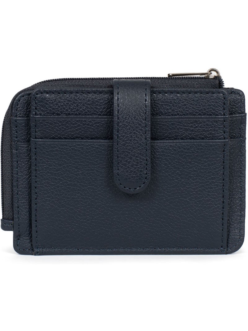 Porta-carte - 1 volet - pelle confort hexagona Blu marino - Kiabi