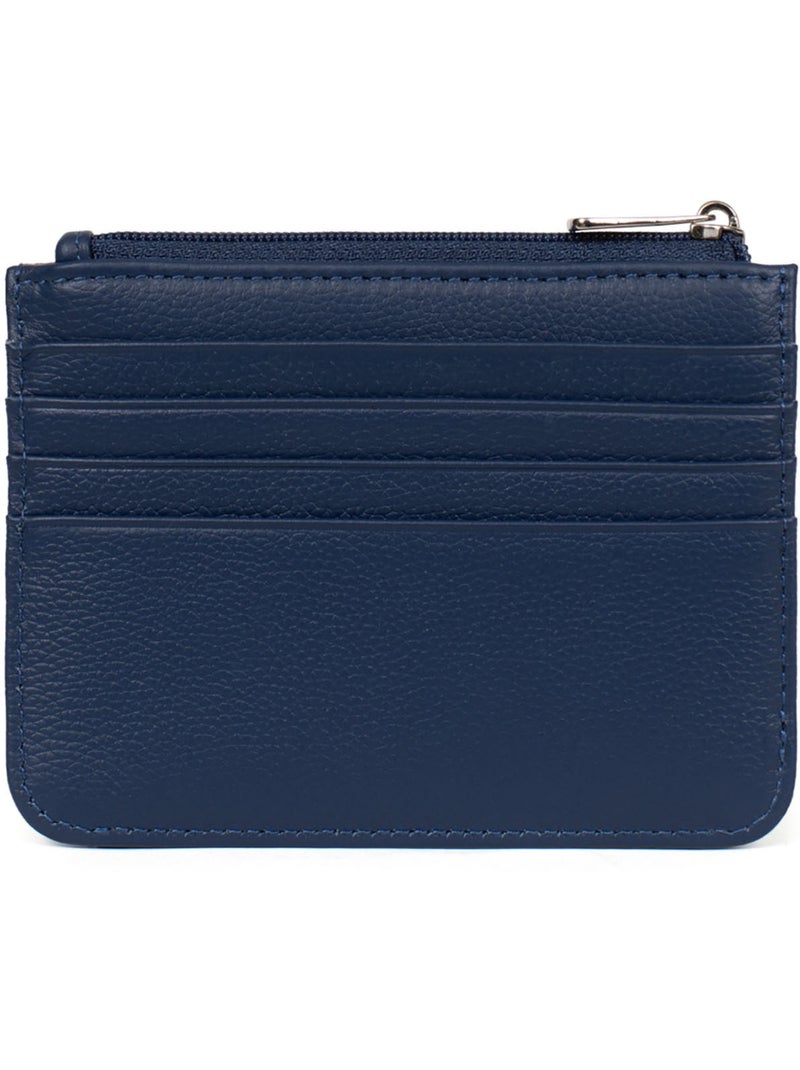 Porta-carte - 1 volet - pelle confort hexagona Blu - Kiabi