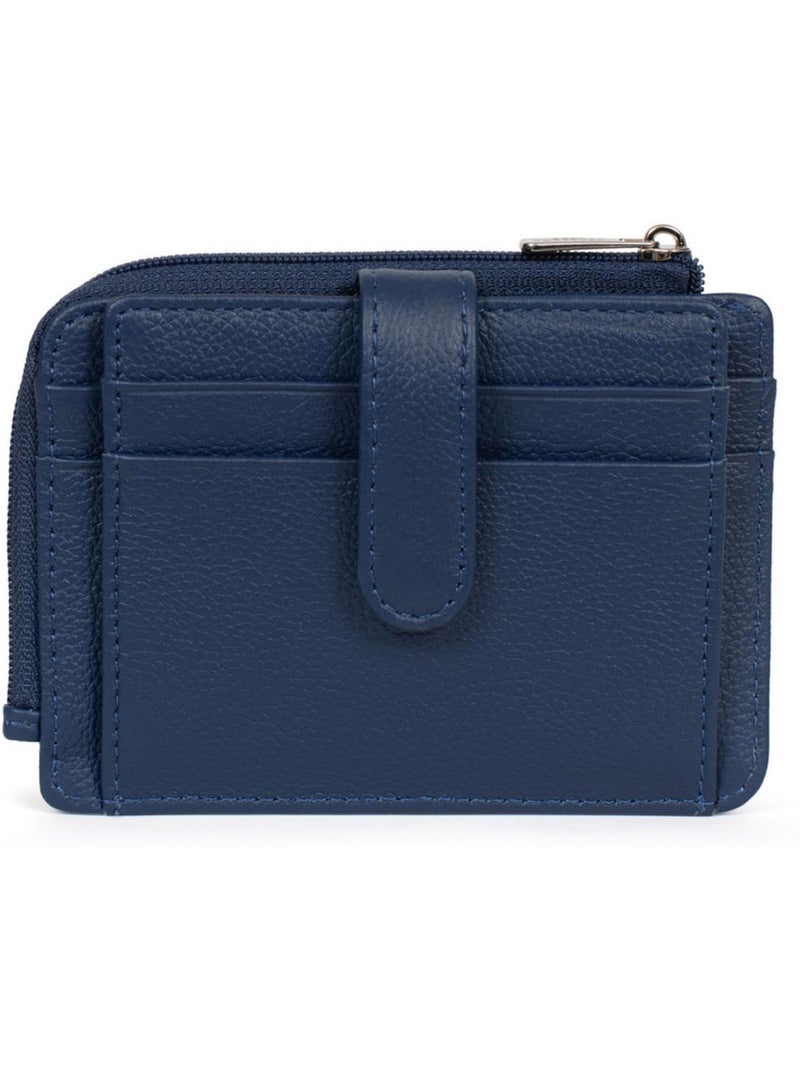Porta-carte - 1 volet - pelle confort hexagona Blu - Kiabi
