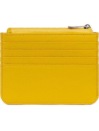 Porta-carte - 1 volet - pelle confort hexagona