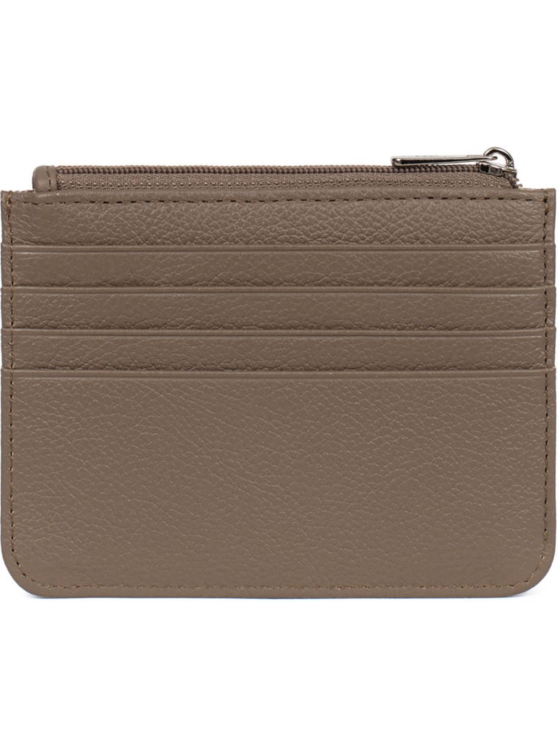 Porta-carte - 1 volet - pelle confort hexagona Marrone glacé - Kiabi
