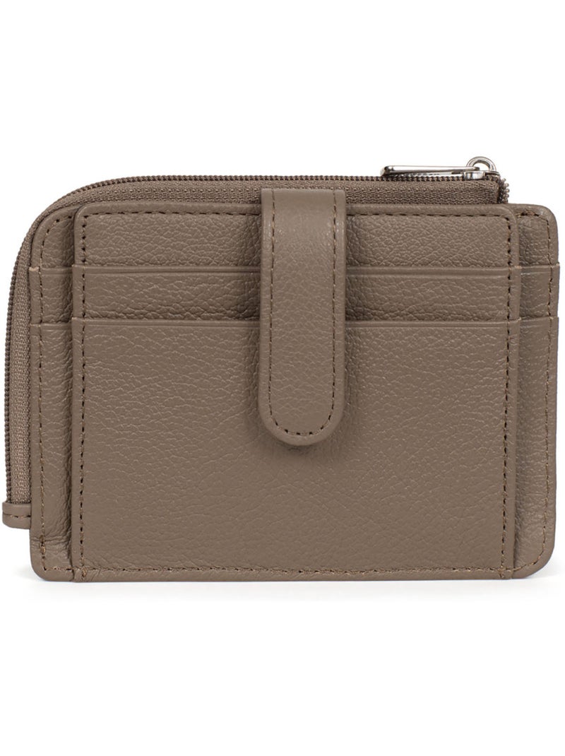 Porta-carte - 1 volet - pelle confort hexagona Marrone glacé - Kiabi
