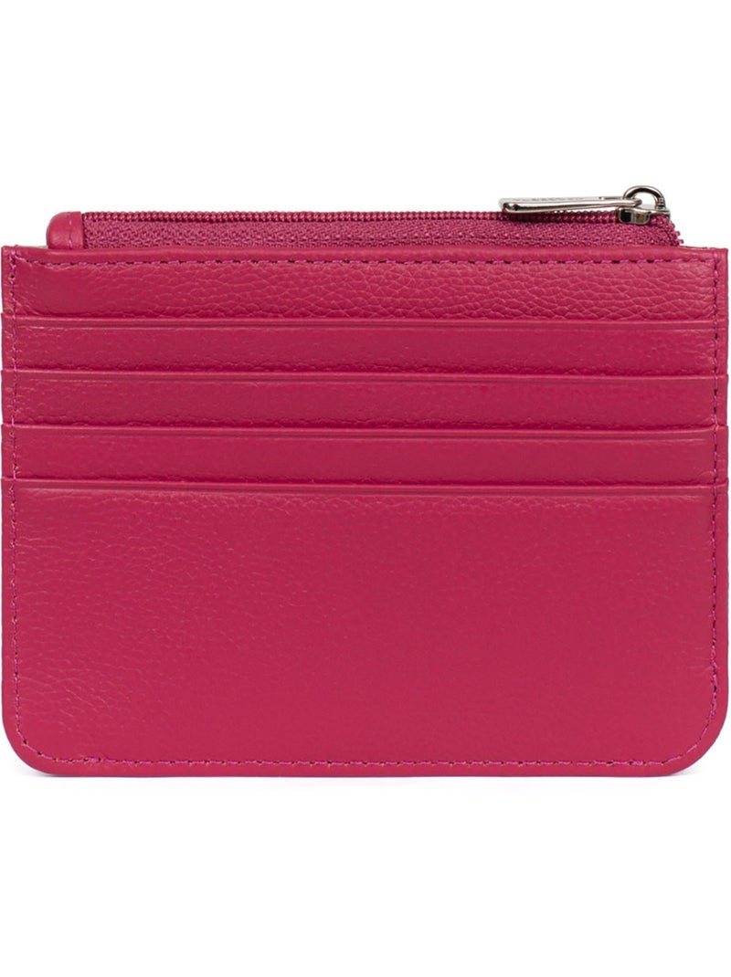 Porta-carte - 1 volet - pelle confort hexagona Rosa fucsia - Kiabi