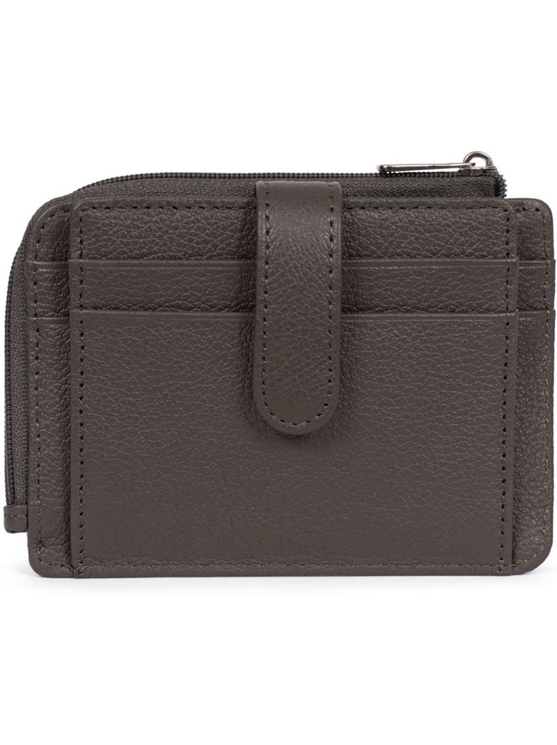 Porta-carte - 1 volet - pelle confort hexagona Tortora - Kiabi