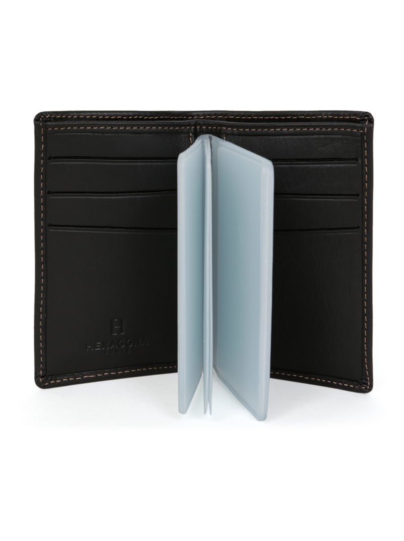 Porta-carte - 1 volet - pelle félin hexagona Nero - Kiabi