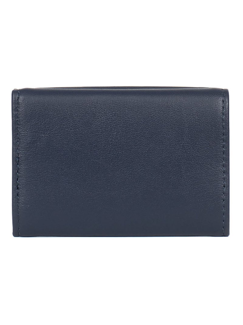 Porta carte - 2 ante - stop rfid - pelle soft hexagona Blu marino - Kiabi