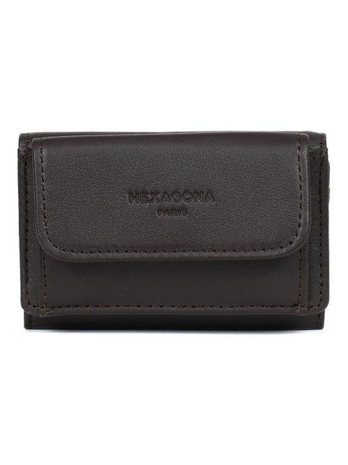 Porta carte - 2 ante - stop rfid - pelle soft hexagona - Kiabi
