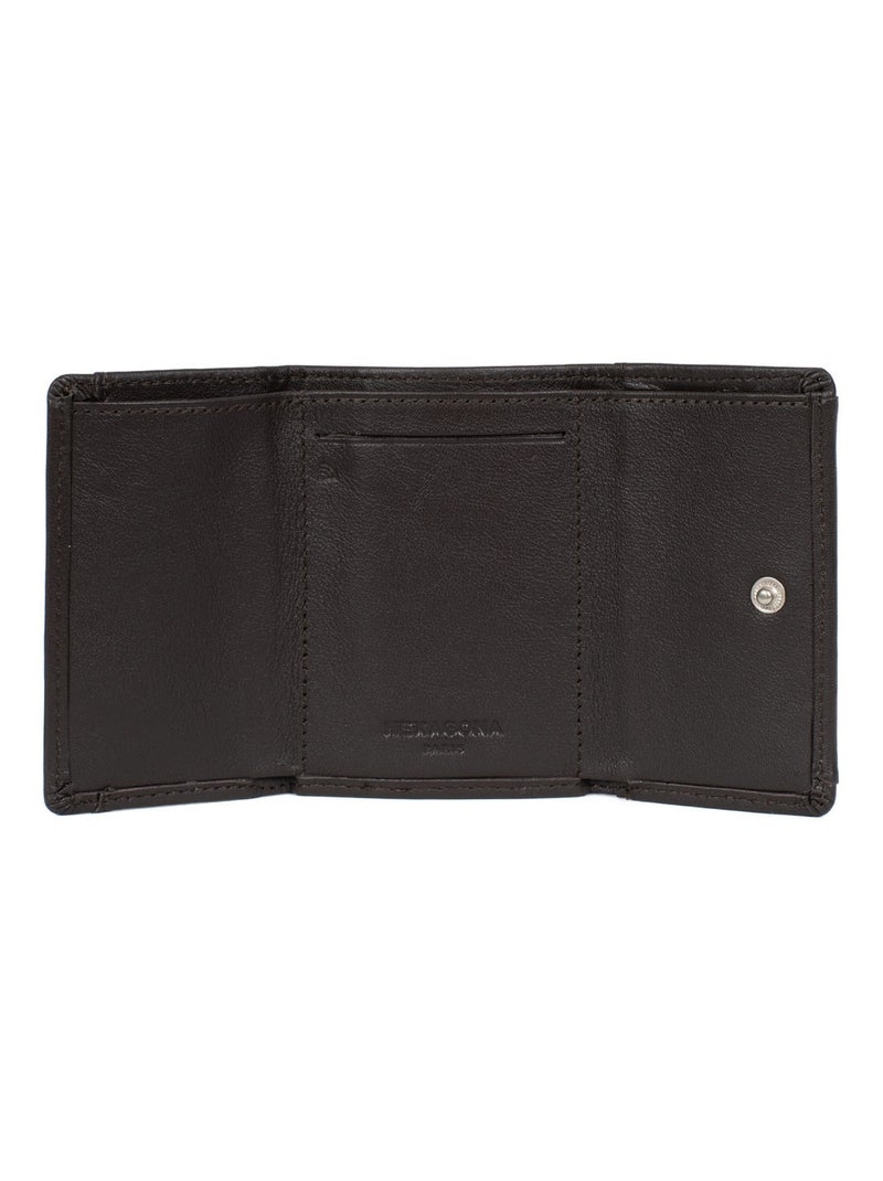 Porta carte - 2 ante - stop rfid - pelle soft hexagona Marrone - Kiabi