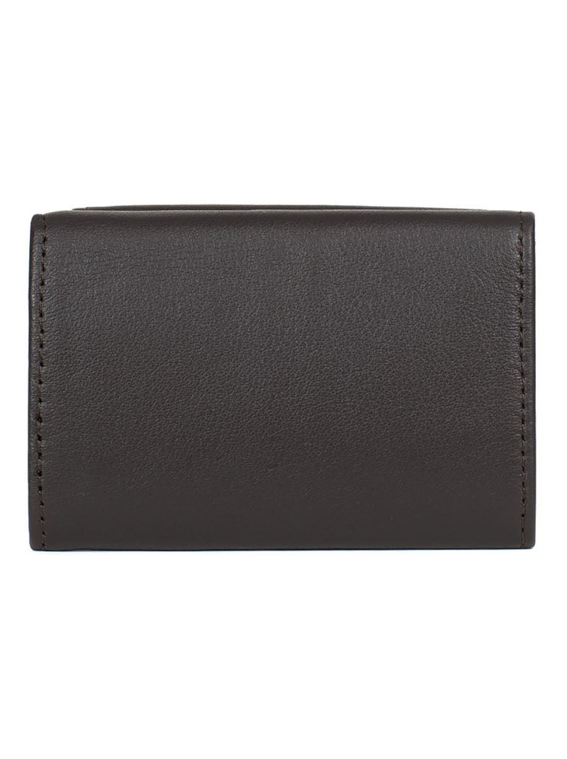Porta carte - 2 ante - stop rfid - pelle soft hexagona Marrone - Kiabi