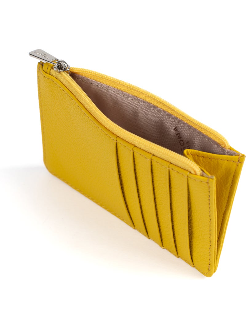 Porta-carte - pelle confort hexagona Giallo - Kiabi