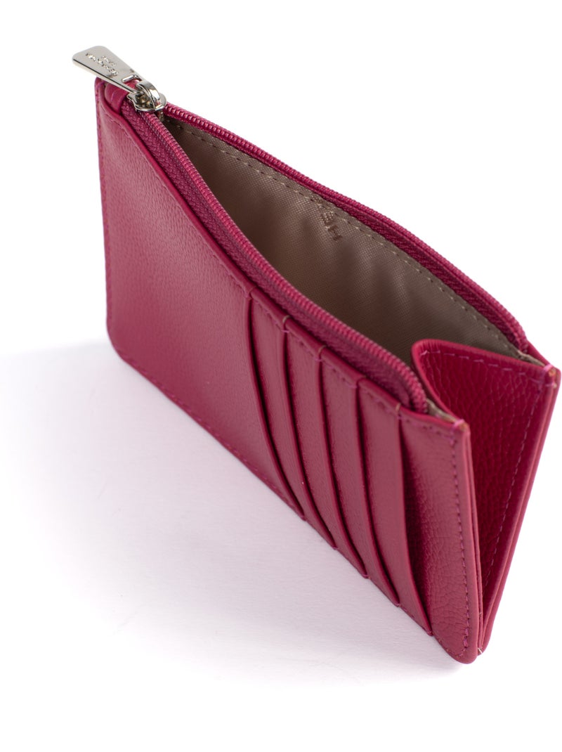 Porta-carte - pelle confort hexagona Rosa fucsia - Kiabi