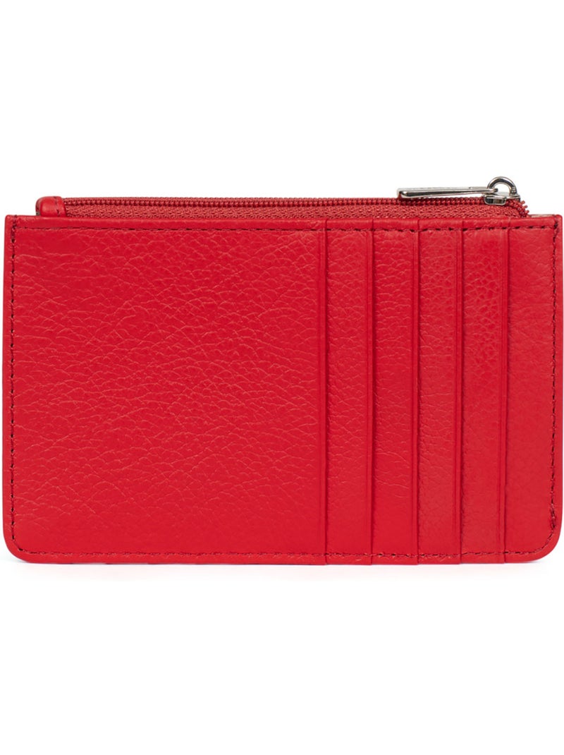 Porta-carte - pelle confort hexagona Rosso pomodoro - Kiabi