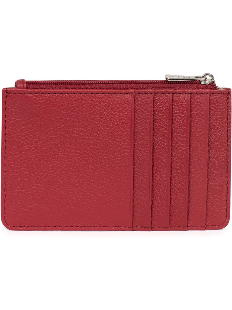 Porta-carte - pelle confort hexagona Rosso scuro - Kiabi