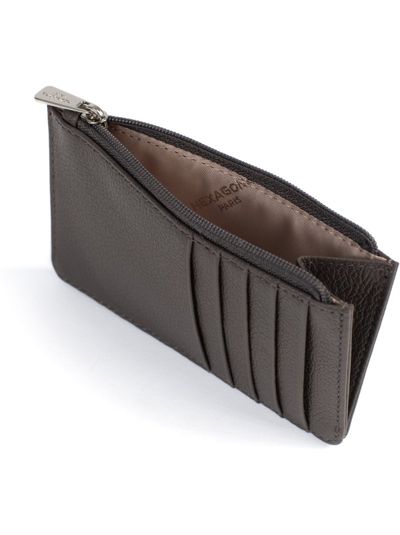 Porta-carte - pelle confort hexagona Tortora - Kiabi