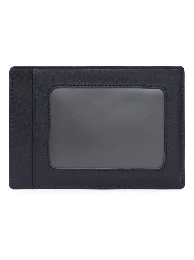 Porta-carte - pelle soft hexagona Blu marino - Kiabi