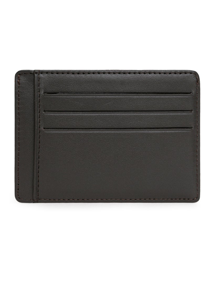 Porta-carte - pelle soft hexagona Marrone - Kiabi