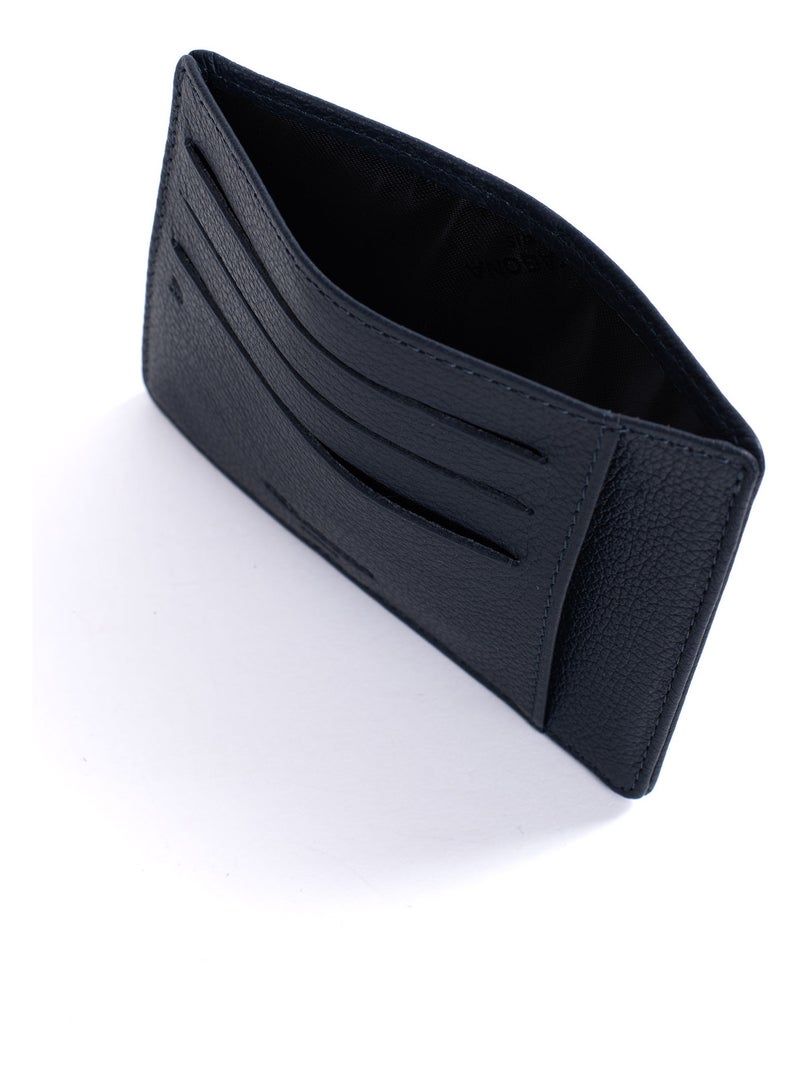Porta carte - stop rfid - pelle confort hexagona Blu marino - Kiabi